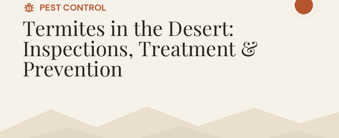 Termites in the Desert: Inspections, Treatment & Prevention