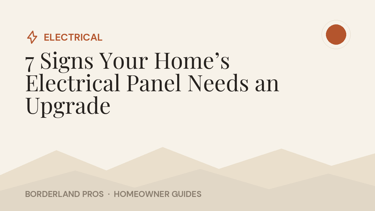7 Signs Your Home’s Electrical Panel Needs an Upgrade