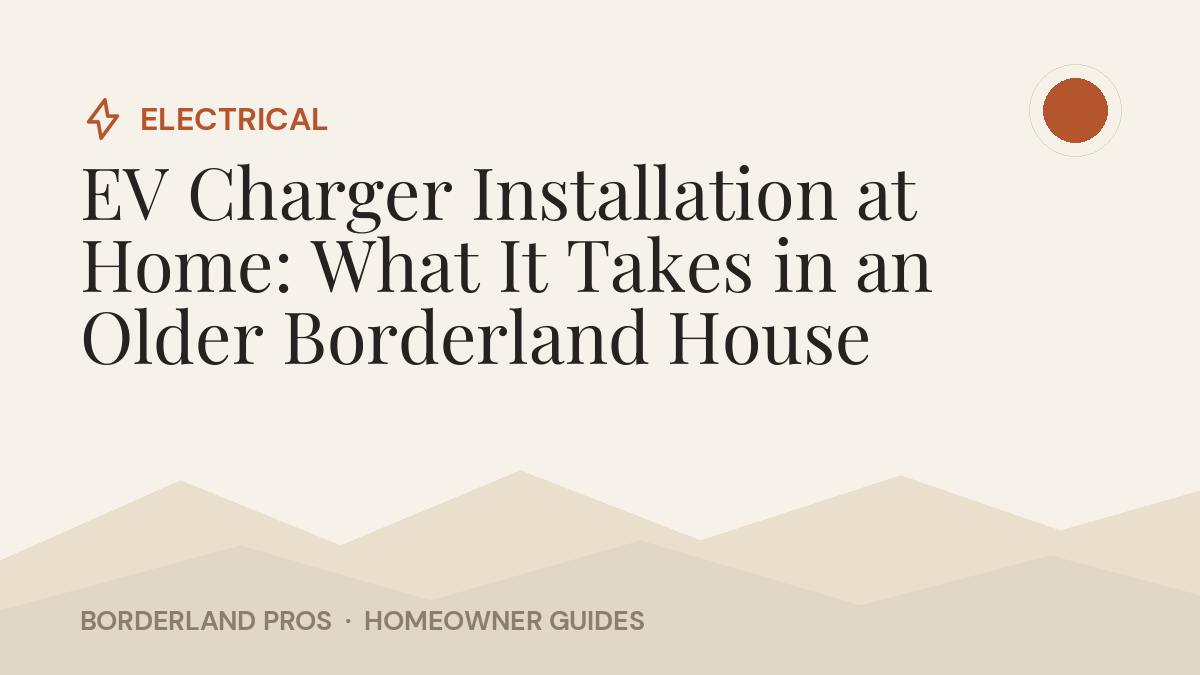 EV Charger Installation at Home: What It Takes in an Older Borderland House