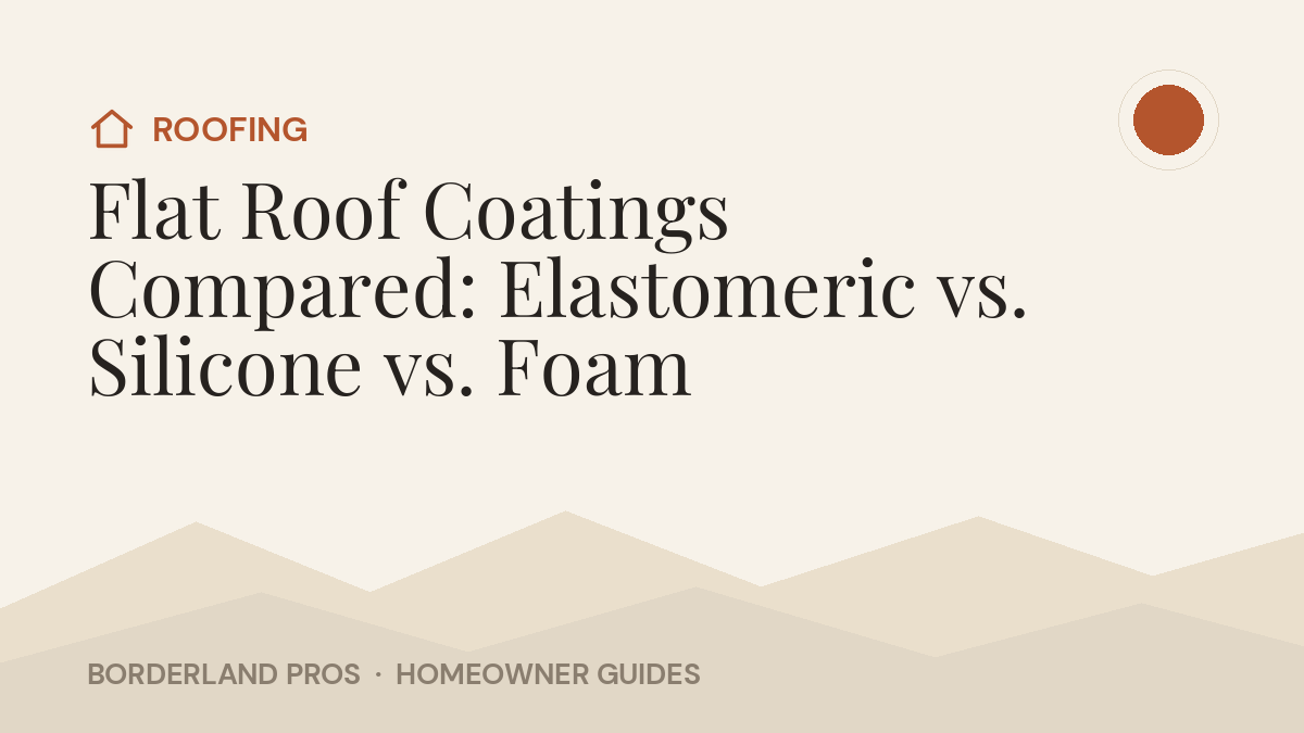 Flat Roof Coatings Compared: Elastomeric vs. Silicone vs. Foam