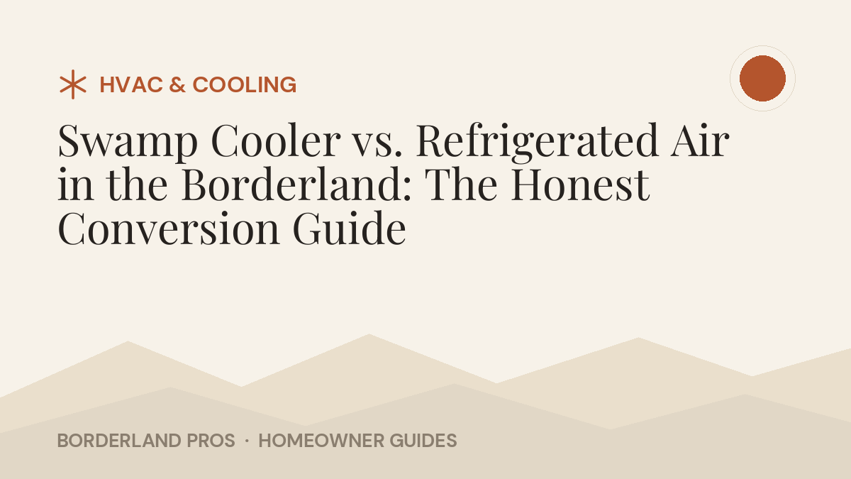 Swamp Cooler vs. Refrigerated Air in the Borderland: The Honest Conversion Guide