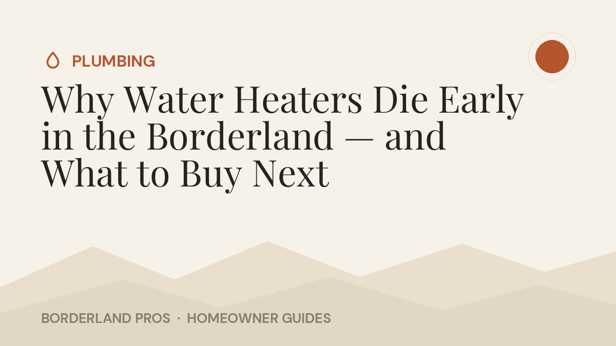 Why Water Heaters Die Early in the Borderland — and What to Buy Next