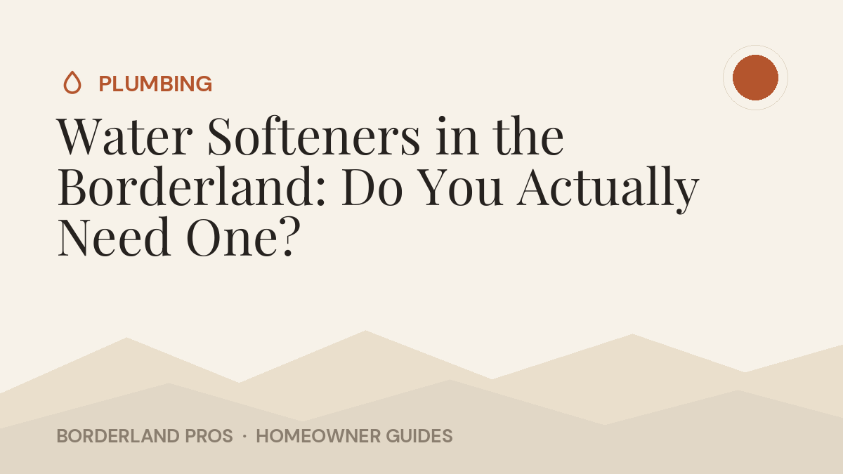 Water Softeners in the Borderland: Do You Actually Need One?